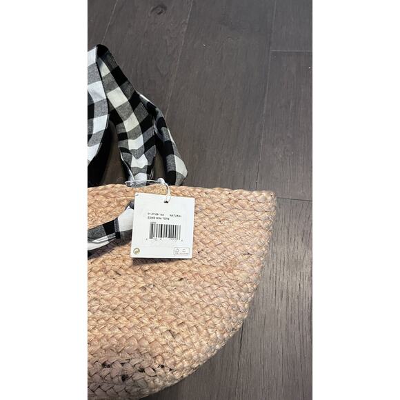 SHIRALEAH NWT ESME TOTE NATURAL JUTE- L 19”x H 8” Beach Bag Summer Spring - Picture 3 of 6